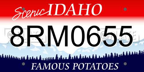 8RM0655 Idaho License Plate