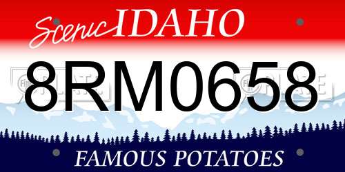 8RM0658 Idaho License Plate