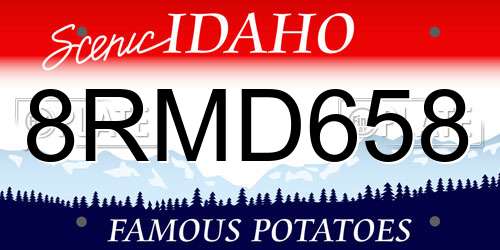 8RMD658 Idaho License Plate