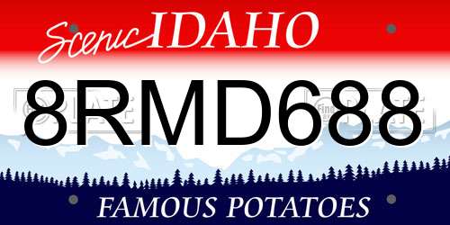 8RMD688 Idaho License Plate