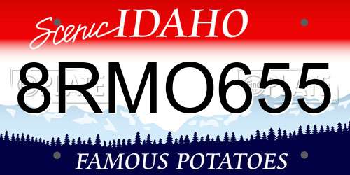 8RMO655 Idaho License Plate