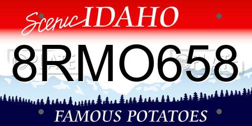 8RMO658 Idaho License Plate