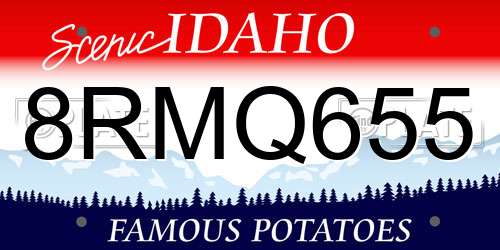 8RMQ655 Idaho License Plate