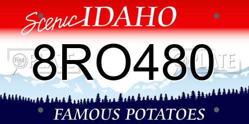 8RO480 Idaho License Plate