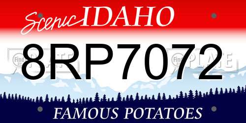 8RP7072 Idaho License Plate