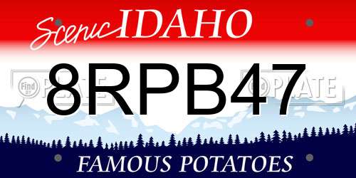 8RPB47 Idaho License Plate