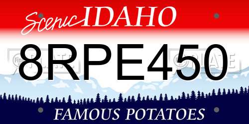 8RPE450 Idaho License Plate