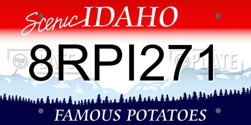 8RPI271 Idaho License Plate