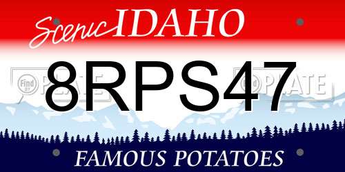 8RPS47 Idaho License Plate