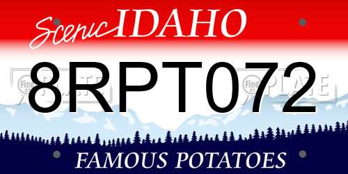 8RPT072 Idaho License Plate