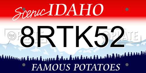 8RTK52 Idaho License Plate