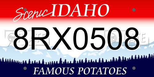 8RX0508 Idaho License Plate