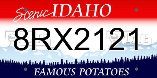 8RX2121 Idaho License Plate