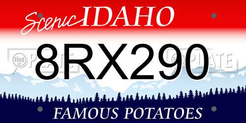 8RX290 Idaho License Plate