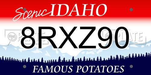 8RXZ90 Idaho License Plate