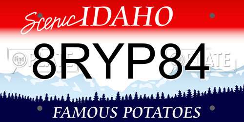 8RYP84 Idaho License Plate