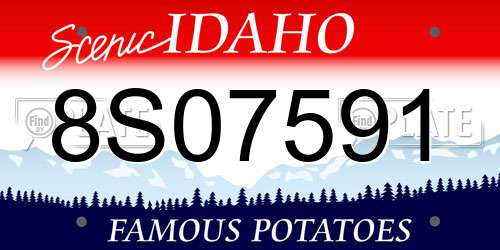 8S07591 Idaho License Plate