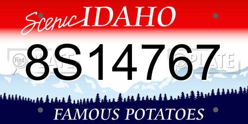 8S14767 Idaho License Plate