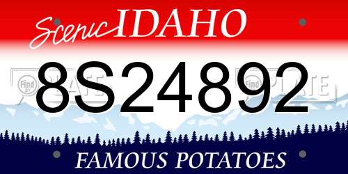 8S24892 Idaho License Plate