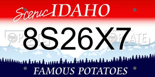 8S26X7 Idaho License Plate