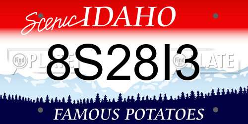 8S28I3 Idaho License Plate
