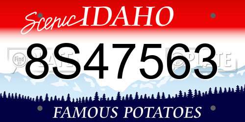 8S47563 Idaho License Plate