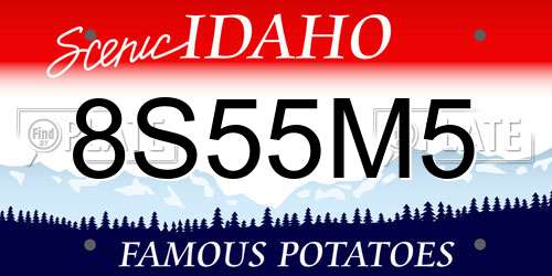8S55M5 Idaho License Plate
