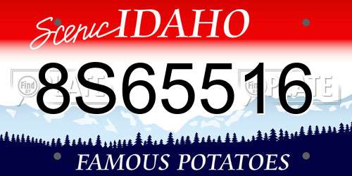 8S65516 Idaho License Plate