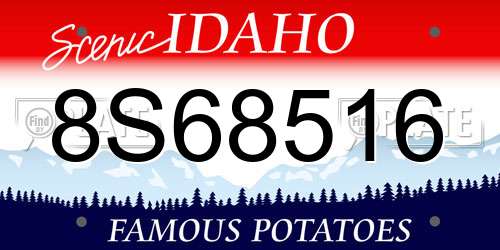 8S68516 Idaho License Plate
