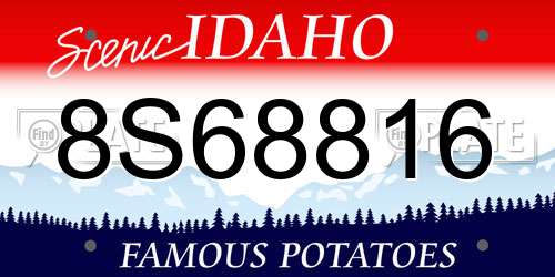 8S68816 Idaho License Plate