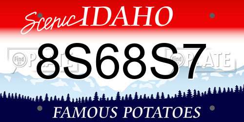 8S68S7 Idaho License Plate