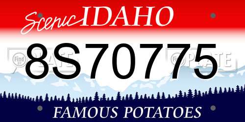 8S70775 Idaho License Plate