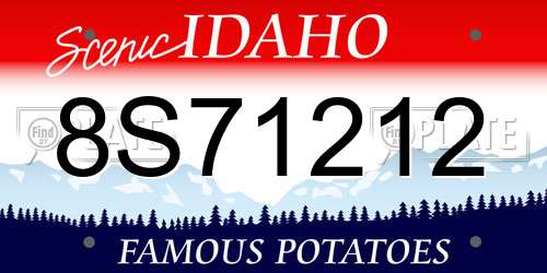8S71212 Idaho License Plate