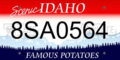 8SA0564 Idaho License Plate