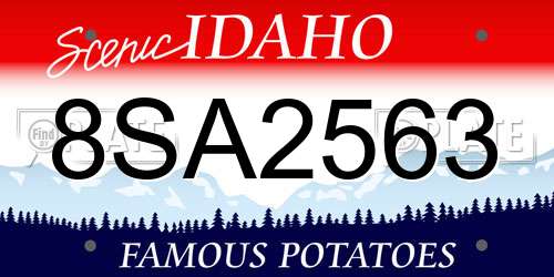 8SA2563 Idaho License Plate
