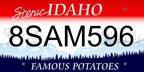 8SAM596 Idaho License Plate