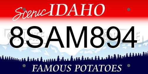8SAM894 Idaho License Plate