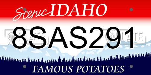 8SAS291 Idaho License Plate