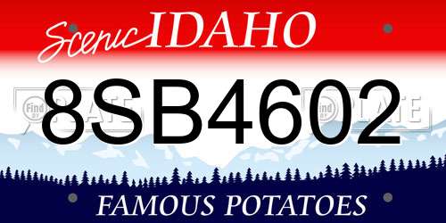 8SB4602 Idaho License Plate