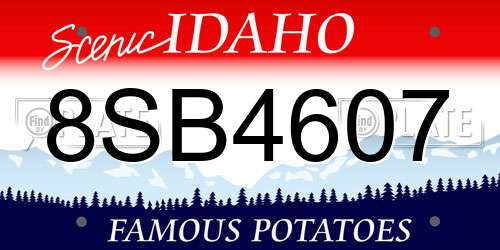 8SB4607 Idaho License Plate