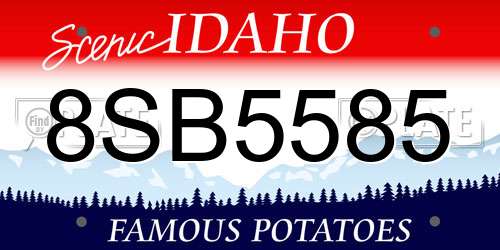 8SB5585 Idaho License Plate