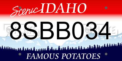 8SBB034 Idaho License Plate
