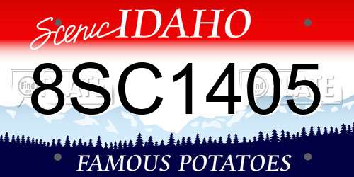 8SC1405 Idaho License Plate