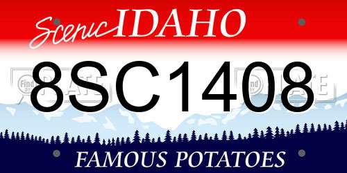 8SC1408 Idaho License Plate