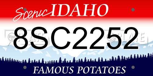8SC2252 Idaho License Plate