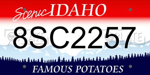 8SC2257 Idaho License Plate