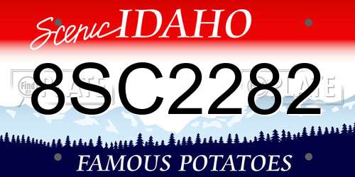 8SC2282 Idaho License Plate