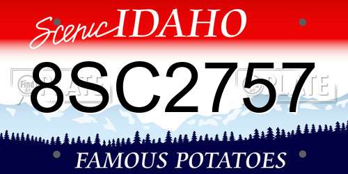 8SC2757 Idaho License Plate