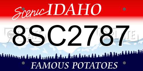 8SC2787 Idaho License Plate