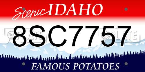 8SC7757 Idaho License Plate